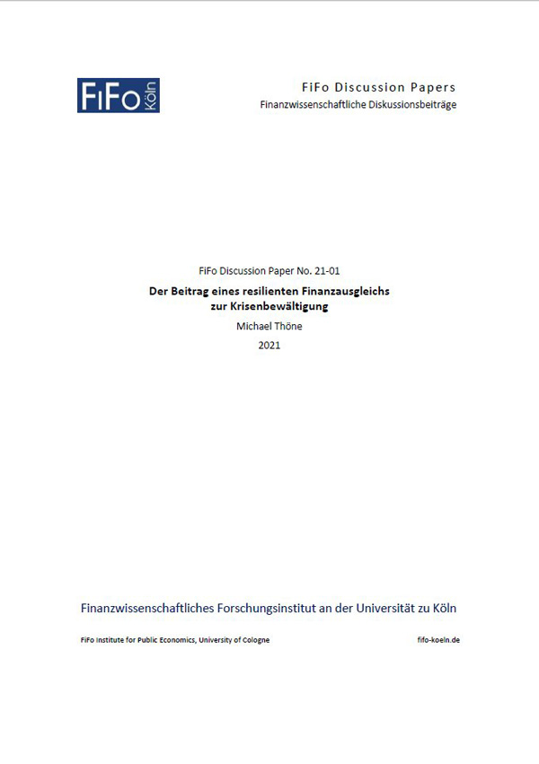 Der Beitrag eines resilienten Finanzausgleichs zur Krisenbewältigung