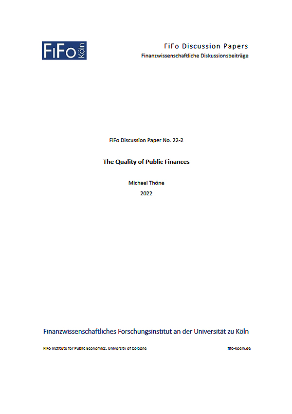 The Quality of Public Finances
